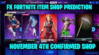 November 4th 2023 Fortnite Item Shop CONFIRMED  Fortnite Early Item Shop Prediction November 4th [upl. by Asirrom57]