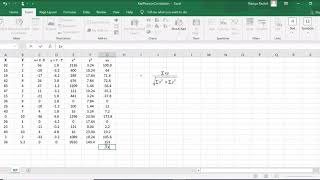 Karl Pearsons Correlation Coefficient  Step by Step Calculation  in Excel [upl. by Calondra]