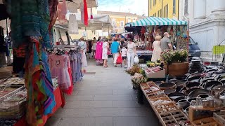 Thursday Market In Lonato Del Garda Lago Di Garda 4K [upl. by Enylrac918]