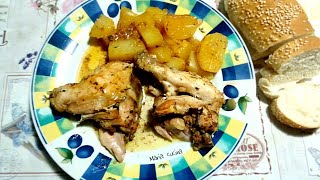 Pollo al forno con patate ricetta [upl. by Niuqram]