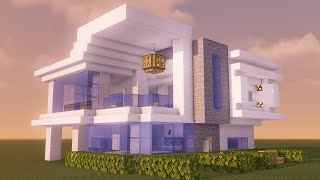 MINECRAFT HOW TO BUILD A SMALL MODERN HOUSE TUTORIAL [upl. by Attenaz]