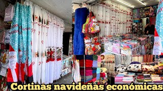 NUEVAS CORTINAS NAVIDEÑAS 🎄 🤯SUPER BARATO 🤯 Tienda de blancos con quotcobijas Sábanas y quot [upl. by Huber477]