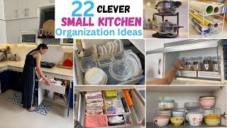 22 BRILLANT amp CLEVER Small Kitchen Organization Ideas  Ideas to Organize Kitchen Cabinets [upl. by Lati]