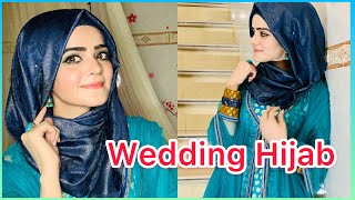 How To Do Hijab Styles For Wedding  Hijab With Earrings  Hijab Tutorial 2020  Dietitian Aqsa [upl. by Davilman]