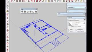 Part 2 Import DWG and organize SketchUp Model [upl. by Annayar]