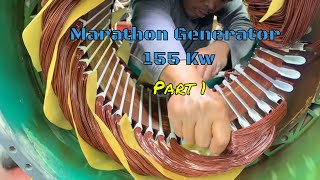 Rewinding Generator 155 Kw Marathon Part 1  Data and Connection Diagram  480 volts 3 phase [upl. by Maritsa]