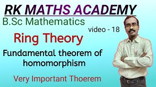 Definitions on Quotient ring  homomorphism and Fundamental theorem of homomorphism  Ring theory [upl. by Saucy988]