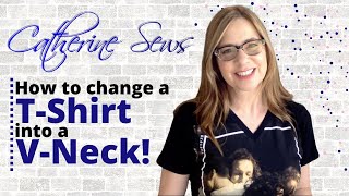 Change a Tshirt to a Vneck  full tutorial [upl. by Yroj]