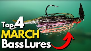 Top 4 Lures for March Bass Fishing and WHY  Underwater Footage [upl. by Ymot15]