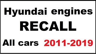 Hyundai Kia engine recall  US amp Canada  Tucson  Santa FE  Veloster  Sonata [upl. by Gausman]