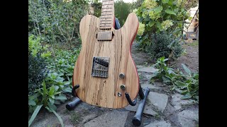 Making A Custom Telecaster With Padouk and Spalted Beech wood [upl. by Nimref312]