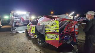 Brett Kressley 19K crew getting the Modified ready for feature time 6282024 [upl. by Aerised]