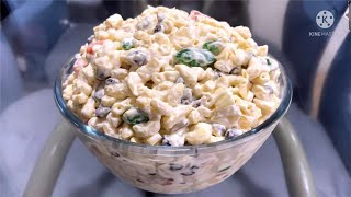 FILIPINO CREAMY SWEET MACARONI SALAD  MACARONI FRUIT SALAD  POPULAR IN THE PHILIPPINES [upl. by Gleich]