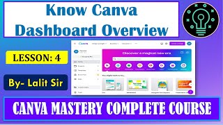 Know Canva Dashboard Overview  CANVA MASTERY COURSE 4 DMTMDA [upl. by Ardnohsed]