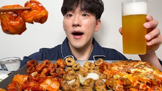 SUB 직화 불막창 소금막창 눈꽃치즈곱창에 소맥 한잔 리얼사운드 먹방 Direct fire makchang salt grilled real sound mukbang ASMR [upl. by Haleemak109]