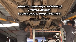 JAMMALAMADUGU CUSTOMERS HONDA AMAZE SUSPENSION BRAKE SERVICE [upl. by Enala]