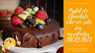 Pastel de Chocolate echo con solo dos ingredientes INCREIBLE [upl. by Baerl]