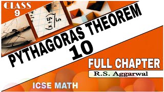 Pythagoras Theorem  Class 9th Math Chapter 10 One Shot video RSAggarwal math  ICSE MATH [upl. by Alhsa]