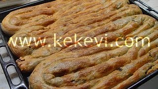 Ispanaklı Börek El Açması  Kekevi Börek Tarifleri [upl. by Jankey]