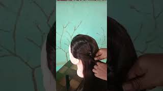 Simple braided hairstyle hairstyles shortvideo shorts [upl. by Dnalerb708]