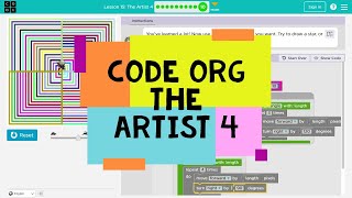 Codeorg Lesson 15 The Artist 4  Code Org Accelerated Course The Artist 4  Codeorg Lesson 15 [upl. by Enylhsa]