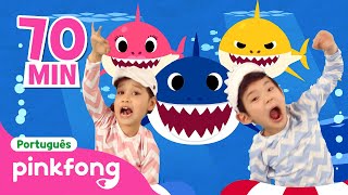 🦈 Dança Fintástica do Bebê Tubarão 🦈   Completo  Pinkfong Bebê TubarãoCanções para Crianças [upl. by Airdnekal606]