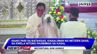 NEWSCOOP  Isang pari sa Batangas kinaaliwan ng netizen dahil sa kwela nitong pagmimisa sa kasal [upl. by Ovida855]