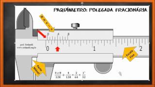 Paquímetro Polegada Milesimal  Aula 11  Metrologia [upl. by Annaer]