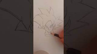 Cómo dibujar a Goku super Sayayin dios drawing shorts [upl. by Furiya125]