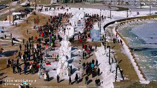 2024 World Snow Sculpting Championship Day4 Aerial Video Views [upl. by Portland]