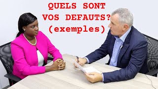 Défauts en entretien dembauche Exemples de réponses à cette question [upl. by Gilly]