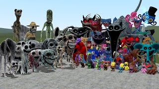 ALL ZOONOMALY MONSTERS FAMILY VS ALL POPPY PLAYTIME CHAPTER 3 In Garrys Mod [upl. by Anasxor606]