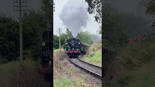 Steam  Stanier Black 5 Powers out of Hampton Loade railway steam train [upl. by Nonnarb]