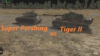 Super Pershing vs Tiger II 10 vs 10 [upl. by Gudrun]