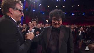 Bong Joon Ho wins Best Director  92nd Oscars 2020 [upl. by Kinnon]