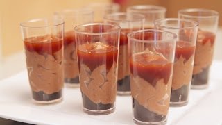 How to make Choc Peanut Butter Mousse Cups with Salted Caramel [upl. by Jaela]