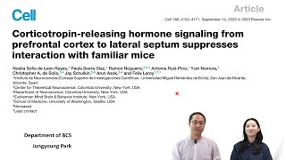 뇌과학 리뷰 quot뇌리quot Corticotropinreleasing hormone signaling from prefrontal cortex to lateral septum [upl. by Anica]