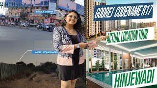 Godrej Park World Hinjewadi Phase 1  Riverhills Township  Actual Location  Godrej Codename r17 [upl. by Arodal]