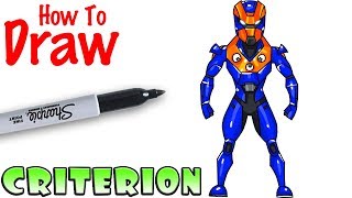 How to Draw Criterion  Fortnite [upl. by Tudela]