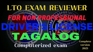 2023 NON PROFESSIONAL LTO EXAM REVIEWER TAGALOG [upl. by Anawk]