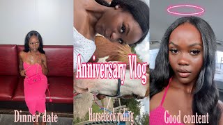 Anniversary Vlog  Horseback riding Fancy Dinner Date [upl. by Rafaela]