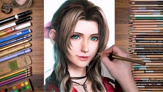 Drawing Aerith  FINAL FANTASY VII  drawholic [upl. by Vada]