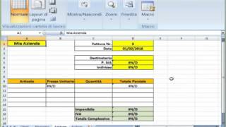 Gestione Magazziono Excel Contabilità Fatture [upl. by Annawaj]
