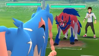 Zacian vs Zamazenta Epic Battle Pokemon Go [upl. by Grossman261]