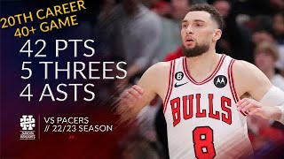 Zach LaVine 42 pts 5 threes 4 asts vs Pacers 2223 season [upl. by Lucic804]