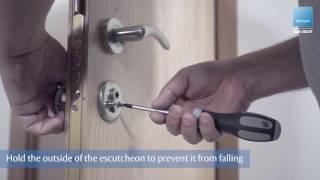 Door escutcheon replacement – TESA ASSA ABLOY [upl. by Karleen]