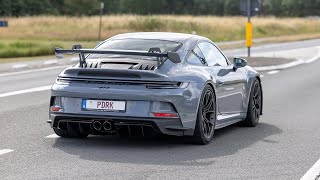 Supercars Accelerating  SVJ Roadster Akrapovic GT3 RS 812 Competizione DMC Aventador 488 Pista [upl. by Adnohr]