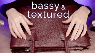 ASMR 👜 Bassy Textured Scratching on a Leather Bag NO TALKING [upl. by Claudian]