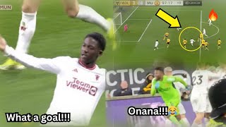 😂 Crazy Reactions to Kobbie Mainooo Goal vs Wolves  Man United vs Wolves [upl. by Simonne]