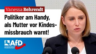 Politiker am Handy als Mutter vor Kindesmissbrauch warnt – Vanessa Behrendt AfD [upl. by Papp246]